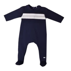 Babygrow à Nervures Et Broderie Laranjinha