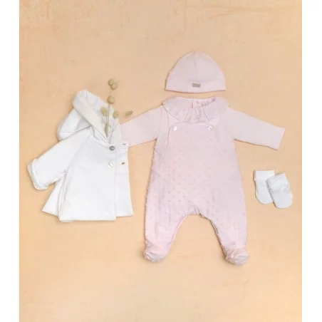 Babygrow Deux En Un Jacquard à Pois Laranjinha - 6 Mois 4 Babygrow Deux En Un Jacquard à Pois Laranjinha - 6 Mois – Image 3