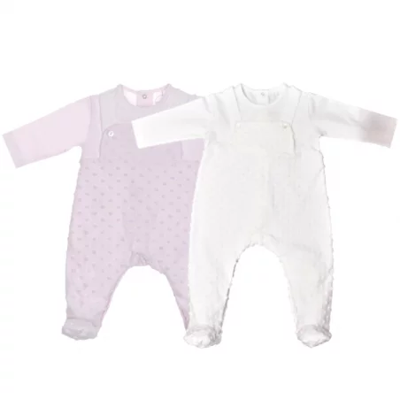 Babygrow Deux En Un Jacquard à Pois Laranjinha - 6 Mois 6 Babygrow Deux En Un Jacquard à Pois Laranjinha - 6 Mois – Image 5