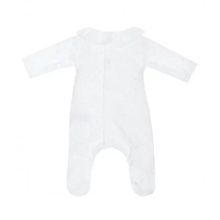 Babygrow Jacquard à Pois Col à Volant Laranjinha - 6 Mois 5 Babygrow Jacquard à Pois Col à Volant Laranjinha - 6 Mois – Image 3