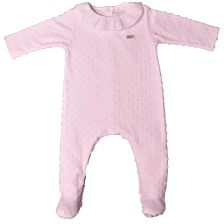 Babygrow Jacquard à Pois Col à Volant Laranjinha - 6 Mois 6 Babygrow Jacquard à Pois Col à Volant Laranjinha - 6 Mois – Image 4