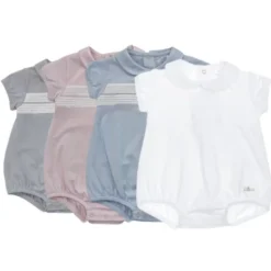 Barboteuse à Nervures Et Broderie Laranjinha - 6 Mois