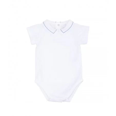 Body Manche Courte à Col Chemise 100% Coton Laranjinha 3 Body Manche Courte à Col Chemise 100% Coton Laranjinha – Image 2
