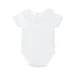 Body Volant En Maille De Coton à Col Laranjinha - 6 Mois