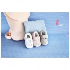 Chaussons Pour Bébé Gris Doudou Et Compagnie -C Comme Cadeau Soldes chaussons bebe gris 3