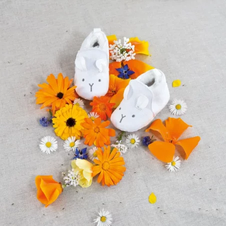 Chaussons Pour Bébé Blanc Doudou Et Compagnie 4 Chaussons Pour Bébé Blanc Doudou Et Compagnie – Image 2