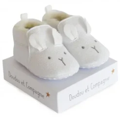 Chaussons Pour Bébé Blanc Doudou Et Compagnie