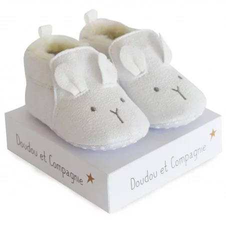 Chaussons Pour Bébé Blanc Doudou Et Compagnie 3 Chaussons Pour Bébé Blanc Doudou Et Compagnie