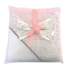 Coffret Cape De Bain Et Lingette Petites Roses