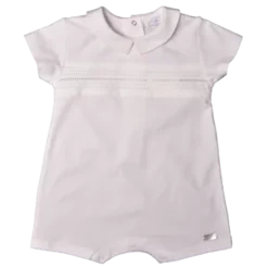 Combishort à Nervures Et Broderie Laranjinha - 6 Mois -C Comme Cadeau Soldes combishort a nervures et broderie laranjinha 6 mois 2