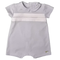 Combishort à Nervures Et Broderie Laranjinha - 6 Mois -C Comme Cadeau Soldes combishort a nervures et broderie laranjinha 6 mois 3