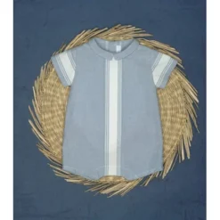 Combishort Bleu Anglais Laranjinha - 6 Mois -C Comme Cadeau Soldes combishort bleu anglais laranjinha 6 mois 2