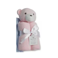 Couverture Bébé Avec Tête D'Ours -C Comme Cadeau Soldes couverture bebe avec tete de peluche 2