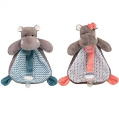 Doudou Attache-sucette Hippo - Baby Nat'