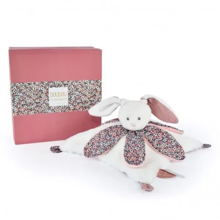 Doudou Lapin Rose Pétale - Collection Bohaime 3 Doudou Lapin Rose Pétale - Collection Bohaime