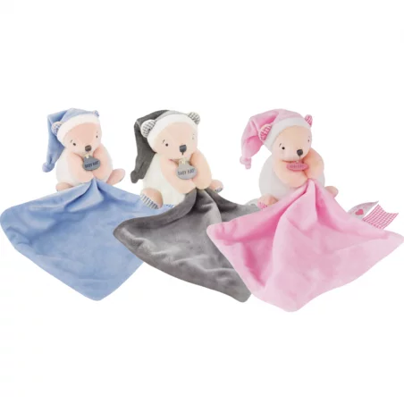 Petit Ourson Et Son Mouchoir Baby Nat' 3 Petit Ourson Et Son Mouchoir Baby Nat'
