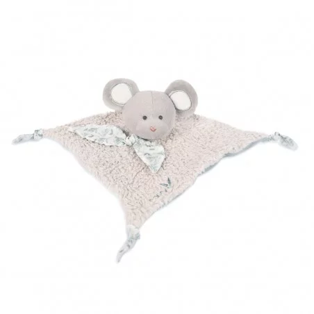 Doudou Plat En Coton Bio - Souris Grise 5 Doudou Plat En Coton Bio - Souris Grise – Image 3