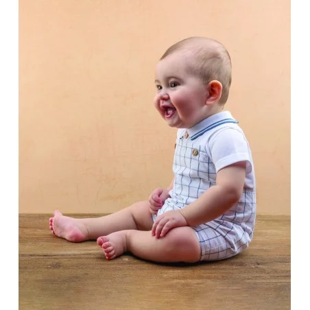 Ensemble à Carreaux 2 En 1 Laranjinha - 3 Mois 5 Ensemble à Carreaux 2 En 1 Laranjinha - 3 Mois – Image 3