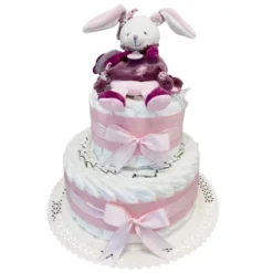 Gateau De Couche Et Son Hochet Lapin Cerise C Comme Cadeau