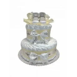 Gâteau De Couches Et Ses Chaussettes Beiges