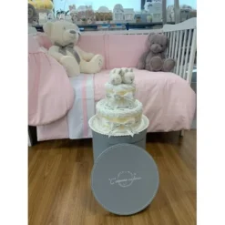 Gâteau De Couches Et Ses Chaussons Beiges -C Comme Cadeau Soldes gateau de couches et ses chaussons beiges 2