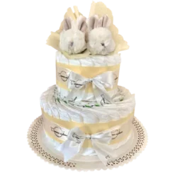 Gâteau De Couches Et Ses Chaussons Beiges