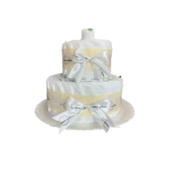 Gâteau De Couches Et Ses Chaussons Beiges -C Comme Cadeau Soldes gateau de couches et ses chaussons beiges 4