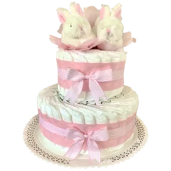 Gâteau De Couches Et Ses Chaussons Roses