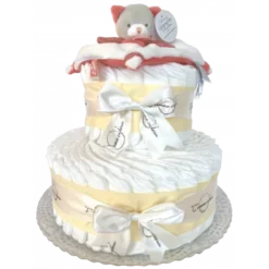 C Comme Cadeau Soldes 29 Gâteau De Couches Et Son Doudou Chat