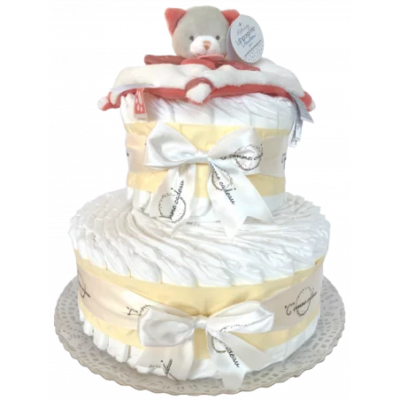 Gâteau De Couches Et Son Doudou Chat 3 Gâteau De Couches Et Son Doudou Chat