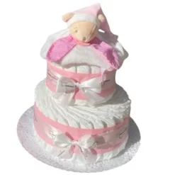 Gâteau De Couches Et Son Doudou Ours