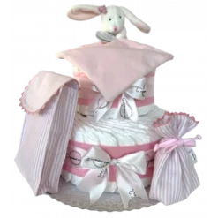 Gâteau De Couches Et Son Doudou Rose C Comme Cadeau