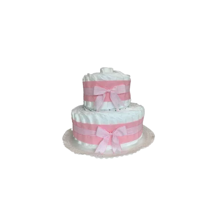 Gâteau De Couches Rose Et Son Lapin 4 Gâteau De Couches Rose Et Son Lapin – Image 2