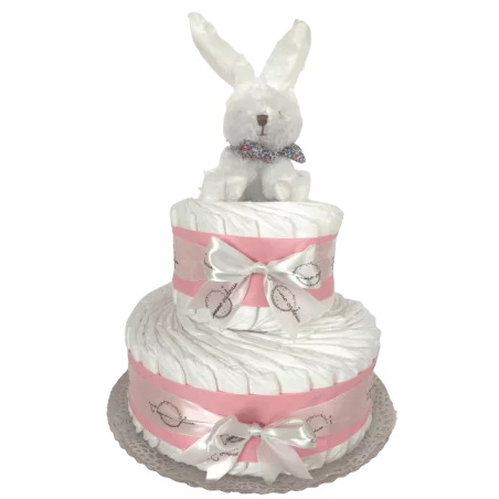 Gâteau De Couches Rose Et Son Lapin 3 Gâteau De Couches Rose Et Son Lapin