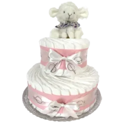 Gâteau De Couches Rose Et Son Mouton