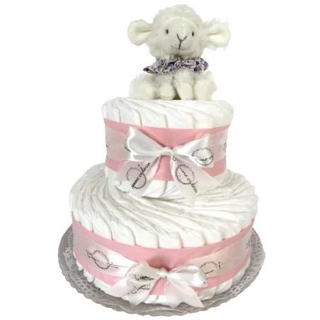 Gâteau De Couches Rose Et Son Mouton 3 Gâteau De Couches Rose Et Son Mouton