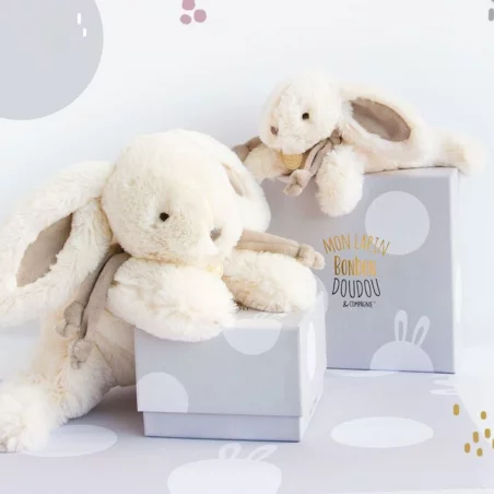 Lapin Bonbon - Peluche Taupe 16cm Doudou Et Compagnie 4 Lapin Bonbon - Peluche Taupe 16cm Doudou Et Compagnie – Image 2