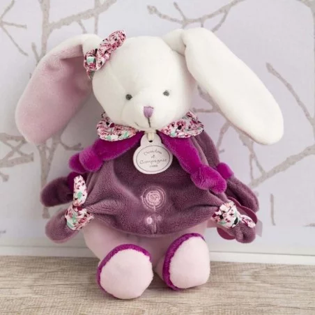 Lapin Cerise - Hochet 19 Cm Doudou Et Compagnie 4 Lapin Cerise - Hochet 19 Cm Doudou Et Compagnie – Image 2