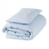 Pack Couette, Housse De Couette, Taie D'Oreiller Bleu Lisse 100% Coton Bio Gloop -C Comme Cadeau Soldes pack couette housse de couette taie d oreiller bleu lisse 100 coton bio gloop