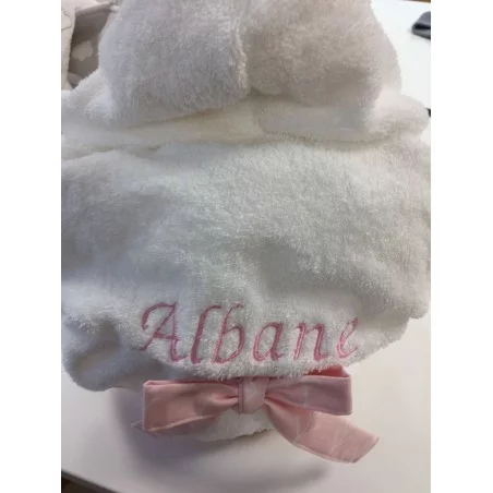 Peignoir Personnalisable Et Ses Chaussons 100 % Coton Bio Lasarito - 0-6 Mois 5 Peignoir Personnalisable Et Ses Chaussons 100 % Coton Bio Lasarito - 0-6 Mois – Image 3