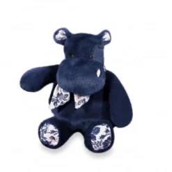 Peluche Hippopotame Bandana Bleu Marine - 22CM