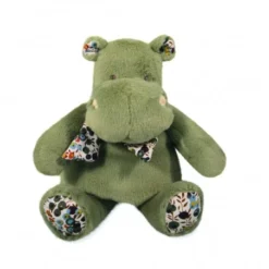 Peluche Hippopotame Bandana Vert - 22CM