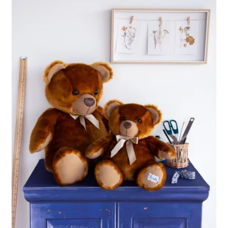 Peluche Ours Couture 55 Cm Maïlou, Made In France 3 Peluche Ours Couture 55 Cm Maïlou, Made In France