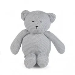 Peluche Ours Tricoté Gris -C Comme Cadeau Soldes peluche ours tricote gris 1