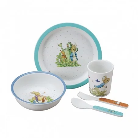 Pierre Lapin - Coffret Repas 5 Pièces Bleu 3 Pierre Lapin - Coffret Repas 5 Pièces Bleu