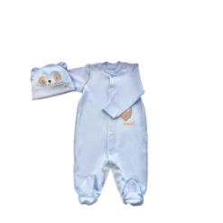 Pyjama Et Bonnet Uni 0-3 Mois 100 % Coton - Bembi -C Comme Cadeau Soldes pyjama et bonnet uni 0 3 mois 100 coton bembi 3