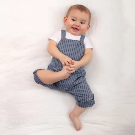 Salopette à Rayure Laranjinha - 6 Mois 5 Salopette à Rayure Laranjinha - 6 Mois – Image 3