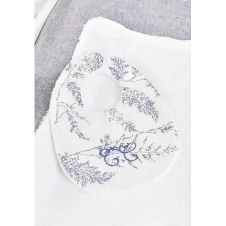 Tartine Et Chocolat - Bavoir Feuillage Bleuet 4 Tartine Et Chocolat - Bavoir Feuillage Bleuet – Image 2