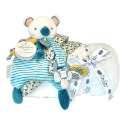 Yoca Koala Et Son Plaid Douceur Blanc -C Comme Cadeau Soldes yoca koala et son plaid douceur blanc 4